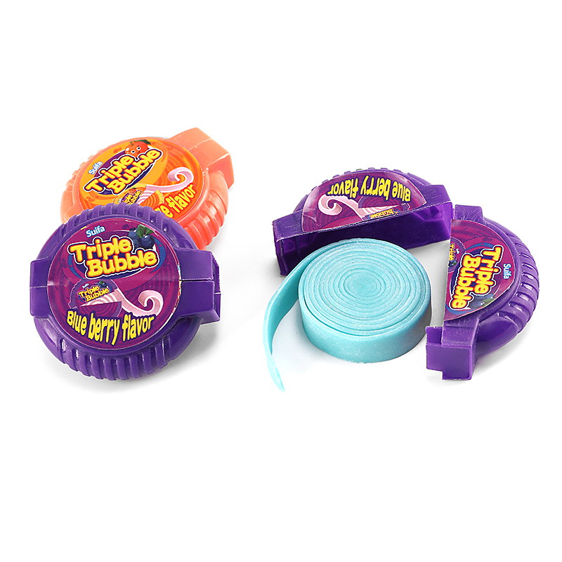 Neuankömmling Orange Blaubeer Erdbeer geschmack Bubblegums Super Roll Kaugummi