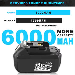 MAK <span class=keywords><strong>18V</strong></span> 液体電池パック 6Ah 充電式高レート電動工具ハンドドリルガーデンツール EWT1830 LiNiMnCoO2 500サイクル - Product Image 4