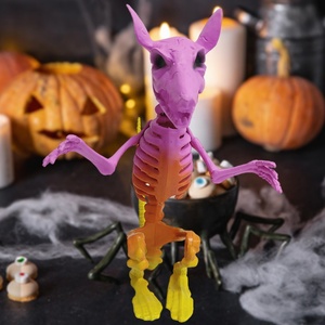 <b>Plastic</b> Halloween Decor <b>Animal</b> Anatomical Teaching Model Multicolor Skeleton Rat Prop for Yard Haunted House Decoration - Product Image 5