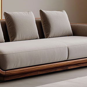 Juego <span class=keywords><strong>de</strong></span> Sofás <span class=keywords><strong>de</strong></span> Tela <span class=keywords><strong>de</strong></span> Nogal Negro Minimalista Italiano, Sala <span class=keywords><strong>de</strong></span> Estar <span class=keywords><strong>de</strong></span> Apartamento <span class=keywords><strong>de</strong></span> Alta Gama, Estilo Moderno <span class=keywords><strong>de</strong></span> Lujo Ligero, Respaldo <span class=keywords><strong>de</strong></span> Madera Maciza con Esponja - Product Image 3