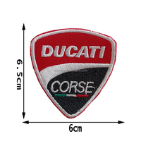 Écussons brodés personnalisés en caoutchouc écologique pour moto de course DUCATI, badges de motard, appliques thermocollantes pour vêtements