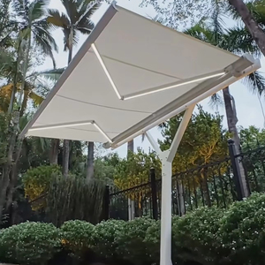Toldo Retráctil Eléctrico Personalizado para <span class=keywords><strong>Patio</strong></span> Exterior, de Aleación de Aluminio con Revestimiento de PU, Poliéster, Control Remoto, Casete Completo, Moderno - Product Image 1