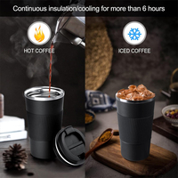 Mug Pintar Kontrol Suhu Ember Berinsulasi Baja Tahan Karat Dinding Ganda Logo Kustom Dapat Digunakan Kembali Led Rgb Ramah Lingkungan Asia
