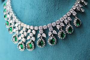 Tear Drop Moissanite 925 Silver <b>Necklace</b> Earring Set Multi Shape Royal <b>Statement</b> Bridal Wedding Jewelry Elegant Design Style - Product Image 5