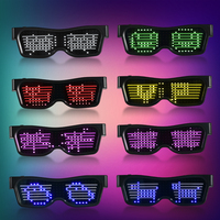 Nouvelles lunettes LED magiques rechargeables par USB, programmables par application, Bluetooth, lumière douce clignotante, lunettes intelligentes pour Noël