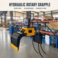 Grappin de tri rotatif hydraulique pour excavatrice, rotateur à 360 degrés, bords de criblage résistants à l'usure pour la démolition, les ferraille et les déchets