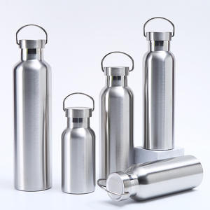 Outdoor 500ml Stainless <b>Steel</b> Tour Double Wall Metal Water <b>Bottle</b> With Leak-proof Handle Lid - Product Image 3