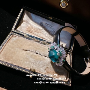 18K mạ vàng Malachite màu xanh lá cây Vòng hoa Zircon Vòng cổ điển Vòng đeo tay Bông tai thiết lập ngọc lục bảo giỏ hoa thiết kế trang sức thời trang - Product Image 6