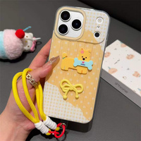 Coque de téléphone Lichicase antidérapante avec sangle de suspension, toucher lisse, pour iPhone 12, 12 Pro, 12 Pro Max, bord transparent