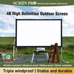 شاشات عرض محمولة للاستخدام الداخلي والخارجي مع حامل، بنسبة عرض إلى ارتفاع 16:9 عالي الدقة/16:10 عريض/4:<span class=keywords><strong>3</strong></span>، مقاس 92-200 بوصة، للعرض الأمامي/الخلفي، سريعة الطي - Product Image 2