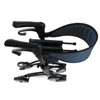 Andador con Ruedas para Adultos Altos y Personas Mayores con Asiento de Altura Ajustable (1.70-2.00 M), Andador Ligero de Aluminio de 7 kg, KMINA K10017
