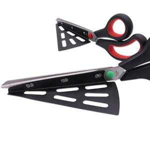 Pizza Cutter Scissors Stainless Steel With Removable Blade Red And Green For Home Use - Product Image 2