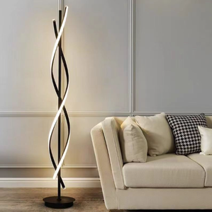 Lampe sur pied LED spirale minimaliste nordique, hauteur réglable, commande tactile, pour salon et chambre - Product Image 6
