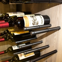 Support mural pour chevilles à vin de couleur argentée profonde Offres Spéciales 1 bouteille casier à vin suspendu avec vis et écrous insérés