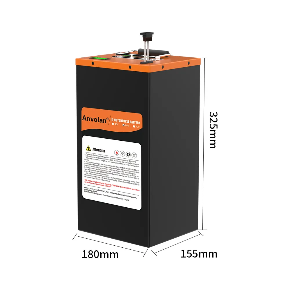 Batería de litio 20Ah 30Ah 40Ah 50Ah 60Ah 73Ah 78Ah 90Ah 120Ah 48V 60V 72V Batería de iones de litio para motocicleta eléctrica Scooter