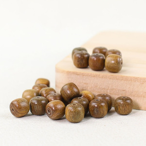 Cuentas de sándalo verde en forma de barril de 7x8mm, cuentas espaciadoras de madera de corte recto con veta de madera para accesorios de fabricación de joyas y pulseras DIY - Product Image 3