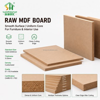 Panneau de fibres de bois brut MDF 18 mm, non fini, panneau de fibres de bois à densité moyenne 1220x2440 mm pour découpe sur mesure de meubles