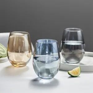 Taza de agua creativa de cristal, transparente, simple, para bebidas, zumo, té