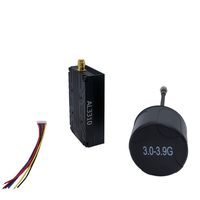 Kimpok AL3310 3.3G 3060-3550MHz 64CH VTX in Lega di Alluminio con Stampo Privato, Accessorio per Drone, Potenza Regolabile 300mW-10000mW, Bassa Latenza