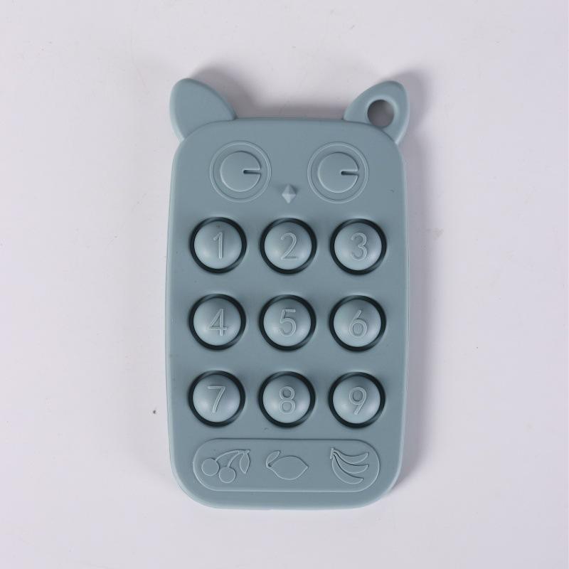 Bleu océan (anneau de dentition hibou bulle)