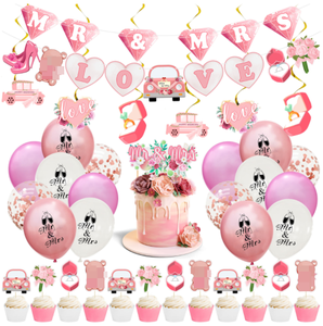 Decorazioni per Feste di Matrimonio: Anello di Diamanti, Striscioni d'Amore, Ghirlande, Topper per Cupcake, Palloncini in Lattice Stampati con Elio - Product Image 2