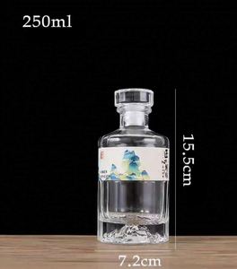 Bouteilles de vin personnalisées avec décalcomanie gratuite, base montagne, 250 ml, pour whisky, brandy, rhum, liqueur, vodka, gin, alcool, et autres boissons en verre - Product Image 4