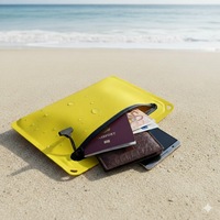 Pochette étanche TOPAZ de qualité plongée IPX8 pour téléphone et passeport, en tissu robuste de qualité militaire, 23x15cm, sans fermeture