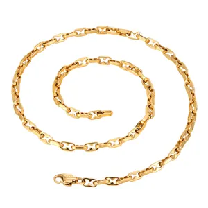 Simple Long Link Chain Stainless Steel Necklace Stainless Steel Gold Chain Jewelry Clothing Necklace