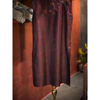 Nouvelle Robe Ample Sans Manches en Soie Xiangyun Broderie Florale Lourde Grenade pour Femme 2026 5636