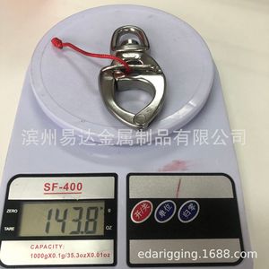 Manille à dégagement rapide Eda en acier inoxydable 316, 94 mm, avec cordon de traction à clipser, connecteur de quincaillerie marine - Product Image 5