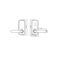 Serrure Intelligente de Luxe Premium en Aluminium avec Contrôle par Application Tuya, Verrou Électronique HR à Empreinte Digitale, Carte et Mot de Passe pour Location et Gîtes
