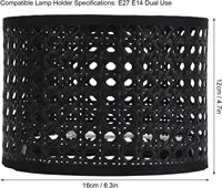 Abat-jour en polyéthylène (PE) tissé ajouré, design moderne, compatible avec les douilles E27/E14, pour lampes de table/sol/suspendues