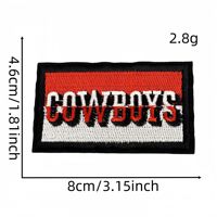 Applique thermocollante Western Cowboy Rétro Texas pour vestes, jeans, sacs à dos, décoration DIY, patchs brodés Howdy Cowgirl