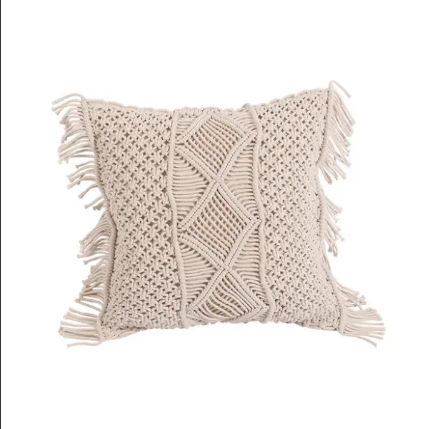 Sierkussen Cover Macrame Kussensloop Decoratieve Kussenhoes Voor Slaapbank Couch Bench Auto Boho Home Decor, set Van 2