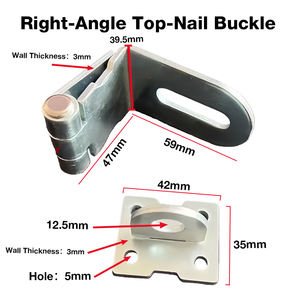 Verdickter verzinkter geschweißter Haken für Hochleistungs-Eisen box Großer Werkzeug kasten 3,0-Zoll-Türschlosshaken - Product Image 4