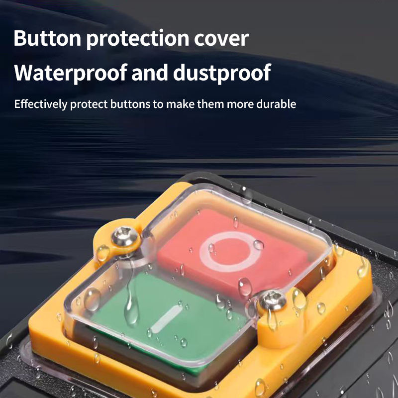 SHSNAO KAO-5H/5M Control Button Switch IP67 Waterproof Dustproof 10A/20A Metal ABS Copper Contacts Thickened Industrial Use