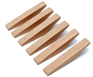 Lot de 4 crochets ronds en bois massif naturel, porte-manteaux modernes en bois poli - Product Image 6