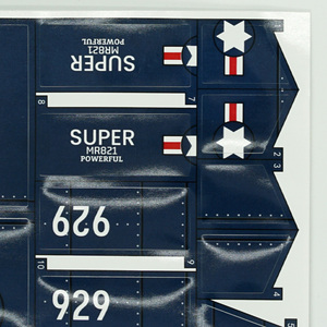 Autocollants aquatiques personnalisés bleu marine pour livery d'<span class=keywords><strong>avion</strong></span>, film en nitrocellulose silicone, modèle réduit numéroté 15 zones, <span class=keywords><strong>jouet</strong></span> OEM - Product Image 4