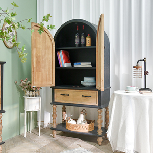 INNOVA HOME <span class=keywords><strong>Buffet</strong></span> en bois massif <span class=keywords><strong>buffet</strong></span> <span class=keywords><strong>buffet</strong></span> design arqué moderne rétro pour salle à manger cuisine salon hôtel ferme - Product Image 5