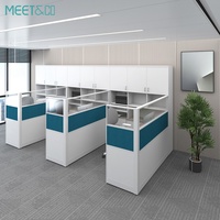 Bureau de travail modulaire moderne MEET&CO avec tiroir à dossiers, poste de travail informatique contemporain, design autoportant