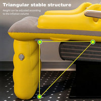 Lit d'air portable pliable en PVC pour l'extérieur, matelas gonflable épaissi pour les voyages des enfants, motif de dessin animé, unisexe, double