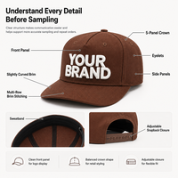 Casquette de baseball en coton à 5 panneaux, personnalisable avec logo brodé 3D, visière plate, structurée, réglable, style streetwear, snapback, vente en gros, OEM