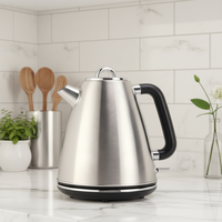 Bouilloire Électrique Sans Fil GS Style Rétro Cygne Forme Triangulaire 3000W en Acier Inoxydable à Chauffage Rapide pour la Maison