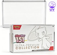 Boîte de présentation en acrylique transparente avec résistance UV 99% pour TCG Elite Trainer Box Booster Bundle ETB SPC 151 UPC avec couvercle magnétique