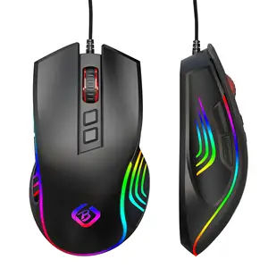 ไฟ RGB ราคาถูกปรับแต่งเมาส์สําหรับเล่นเกมได้เข้ากันได้กับเมาส์สําหรับเล่นเกมคอมพิวเตอร์พีซีแล็ปท็อป