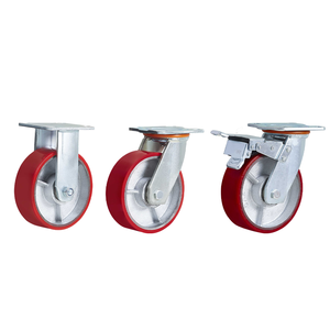 <span class=keywords><strong>PU</strong></span>-Lenkrad Industrie wagen Hochleistungs-Kugellager aus Gusseisen 270-480kg Beladung Lenkrad - Product Image 1