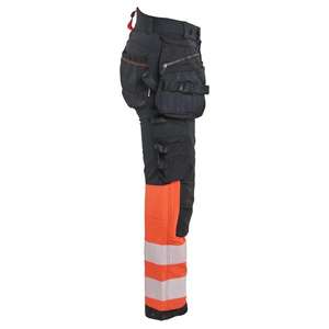 BLAKLADER - 702516489955D21 Women’s Hi-Vis <b>trousers</b> 4-way <b>stretch</b> <b>Black</b>/Red hi-vis - EAN 7330509929421 HI-VIS WORKWEAR - Product Image 3