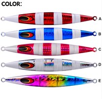 NOUVEAU MAJOR Leurre de pêche au jig lent lumineux 30g-250g pour eau salée avec yeux 3D