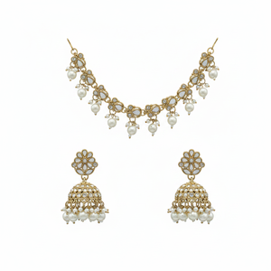Boucles d'oreilles pendantes ethniques vintage pour mariée, en alliage plaqué or, certifiées par un tiers, assorties au Maang Tikka, pour anniversaire, style traditionnel haut de gamme - Product Image 2