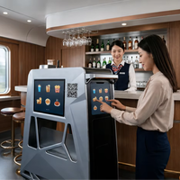 Chariot de service intelligent pour les trains à grande vitesse avec deux écrans et fonction de restauration interactive